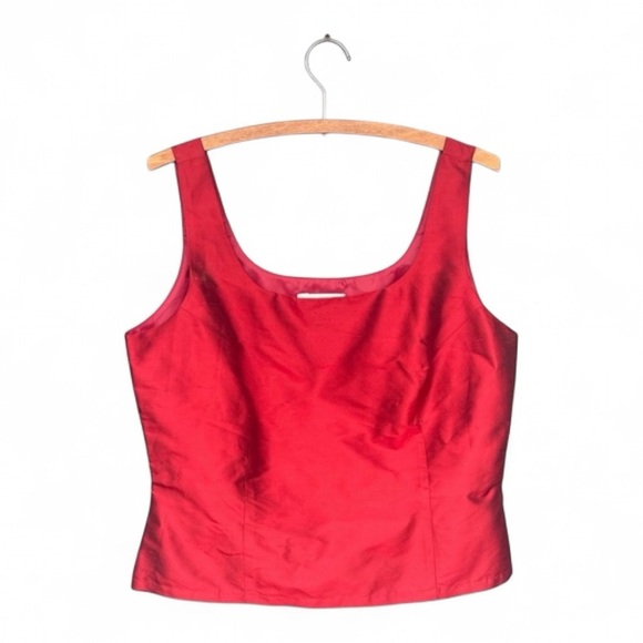 Formal Red Sleeveless Top - Picture 1 of 6